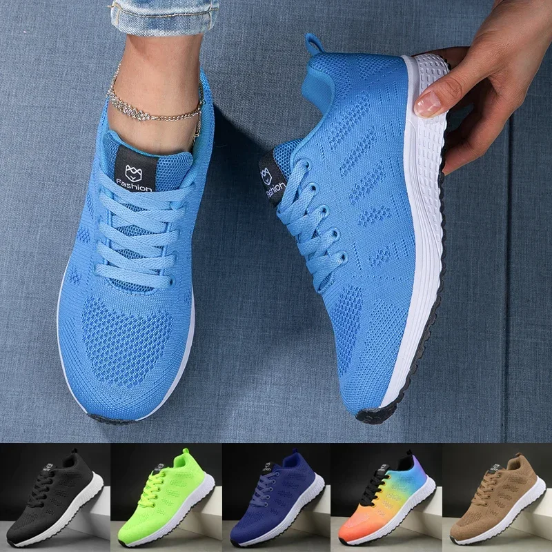 Sports Equipment For Running - Women's Sneakers Breathable Knitted Mesh Comfortable