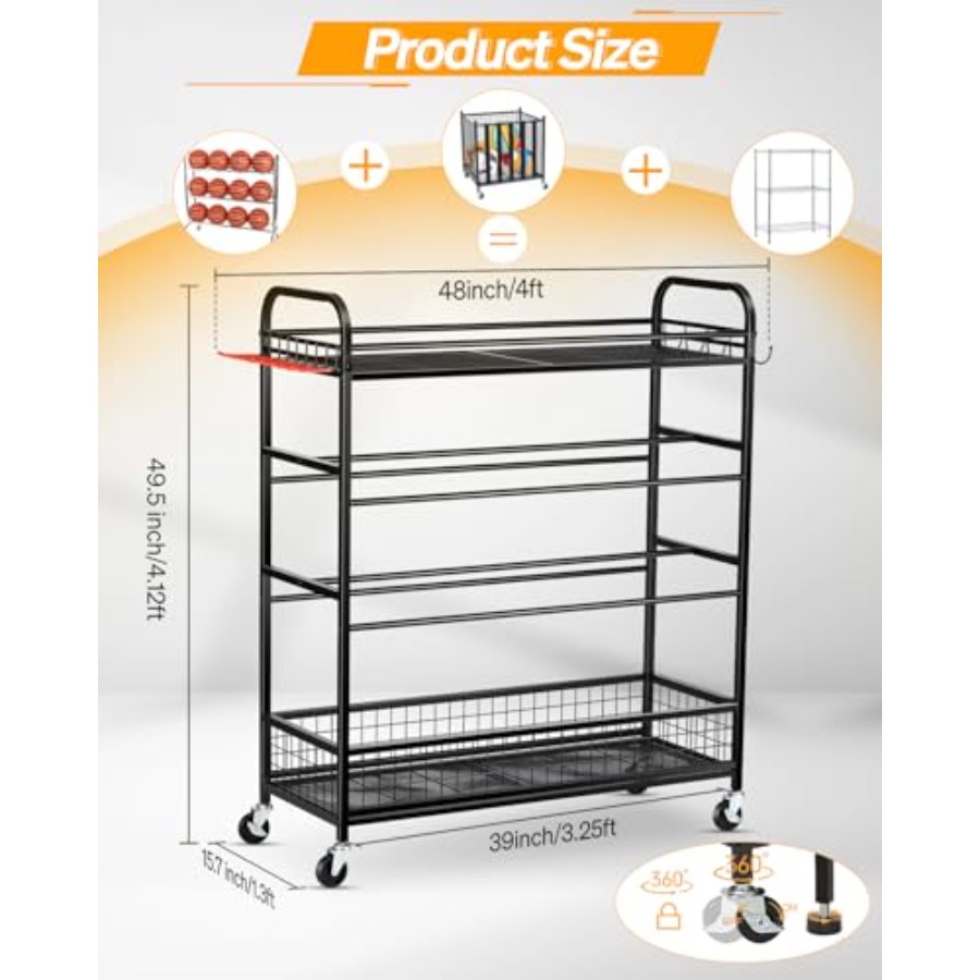 Garage Sports Equipment Organi - Sports Equipment Basketball avis et prix