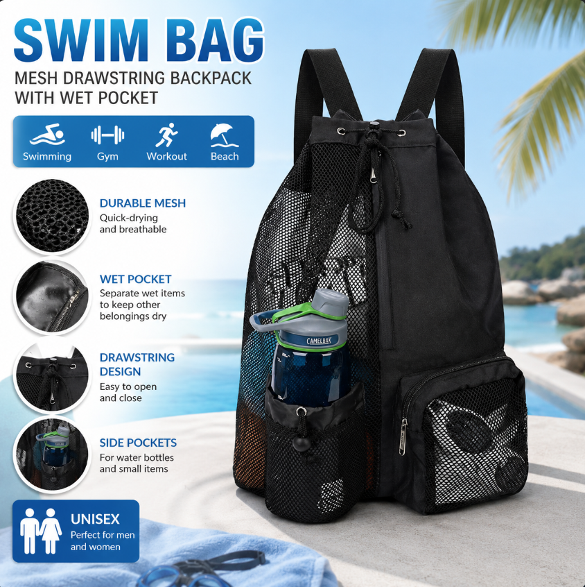 Drawstring Beach Storage Bag M - Sports Equipment Bag avis et prix