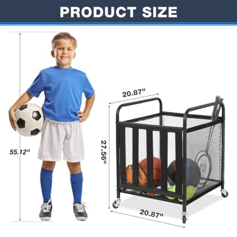 Rolling Sports Ball Storage Ca - Sports Equipment Basketball avis et prix