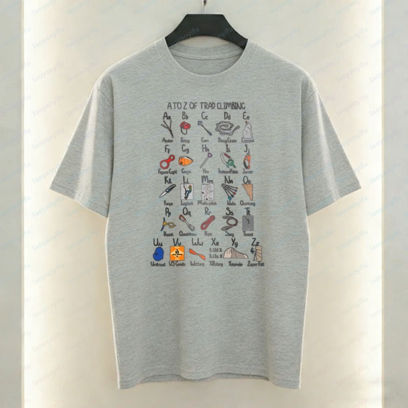 Climbing Gear Alphabet Men's T - Sports Equipment A To Z avis et prix