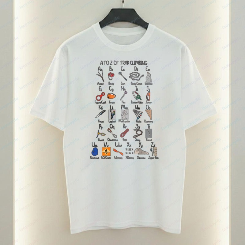 Climbing Gear Alphabet Men's T - Sports Equipment A To Z avis et prix
