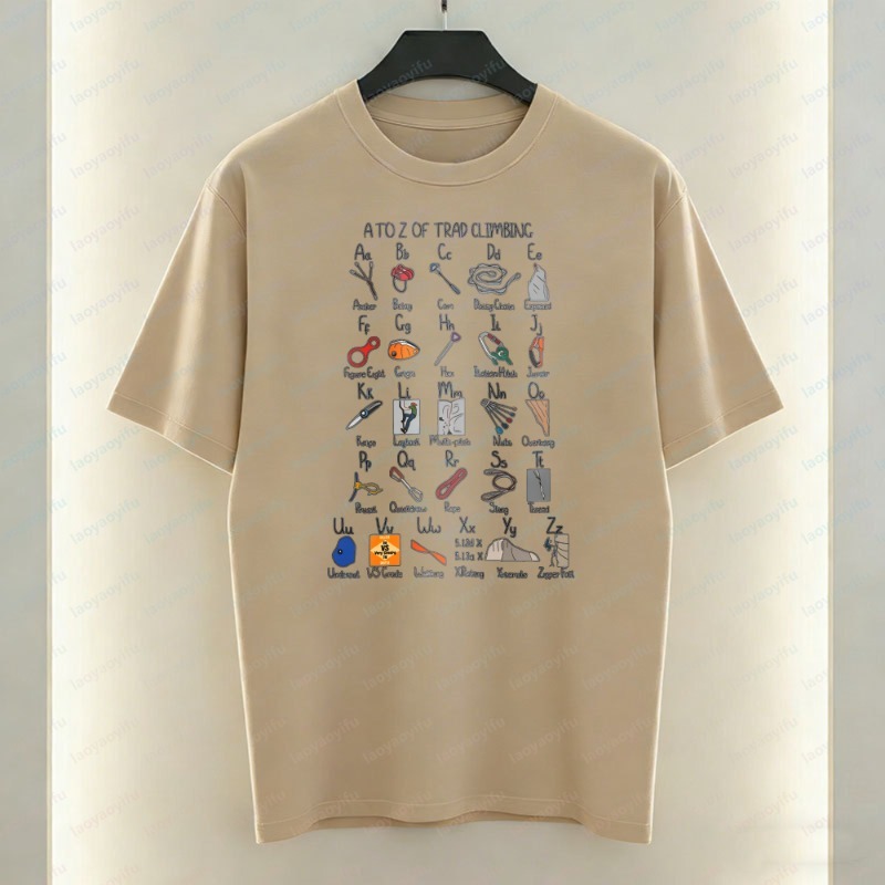 Climbing Gear Alphabet Men's T - Sports Equipment A To Z avis et prix