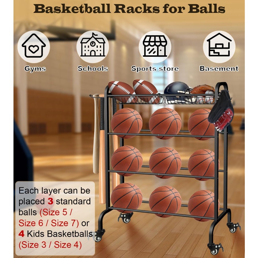 Basketball Racks Holder for Ba - Sports Equipment Basketball avis et prix