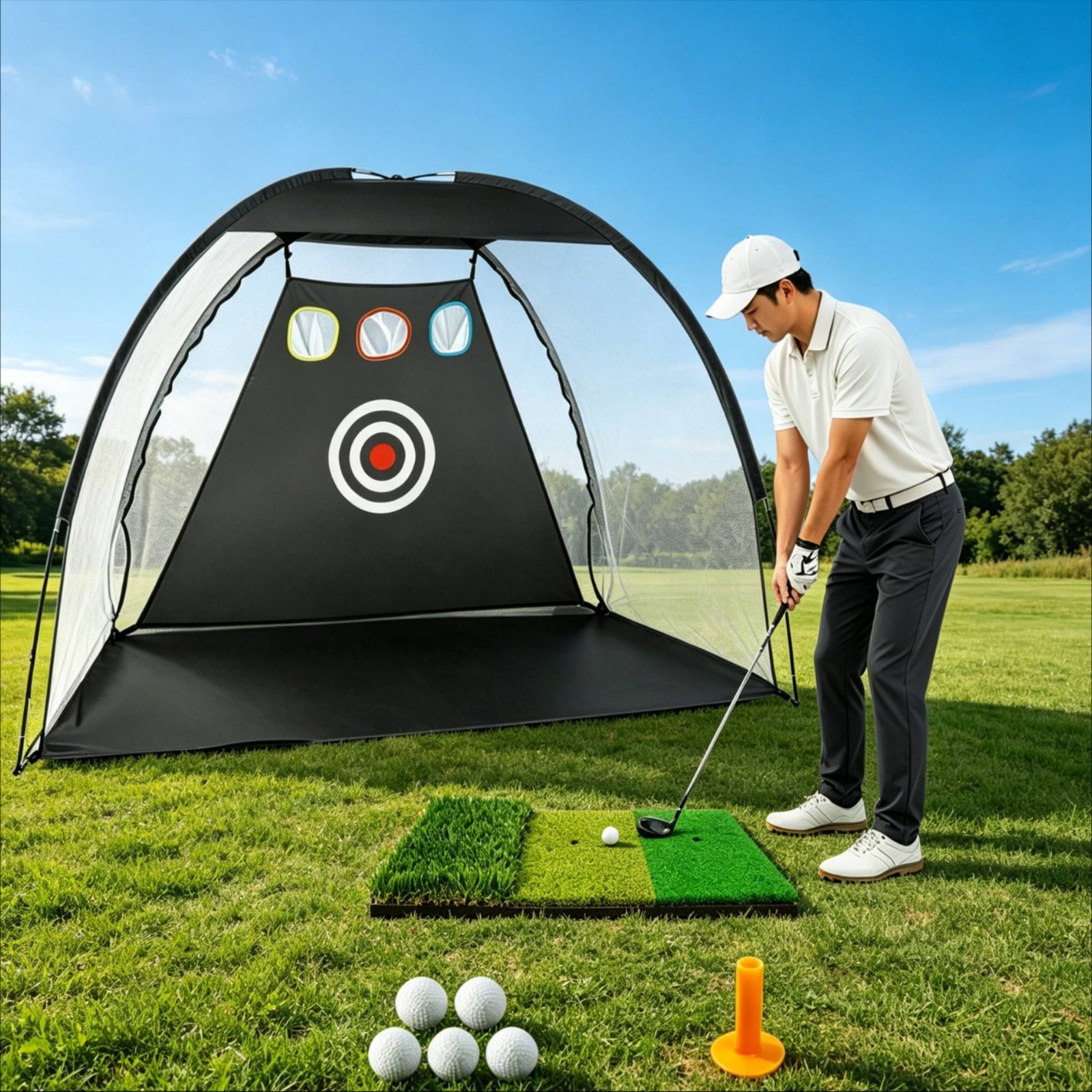 Golf Hitting Net Portable Golf - Sports Equipment Bag avis et prix