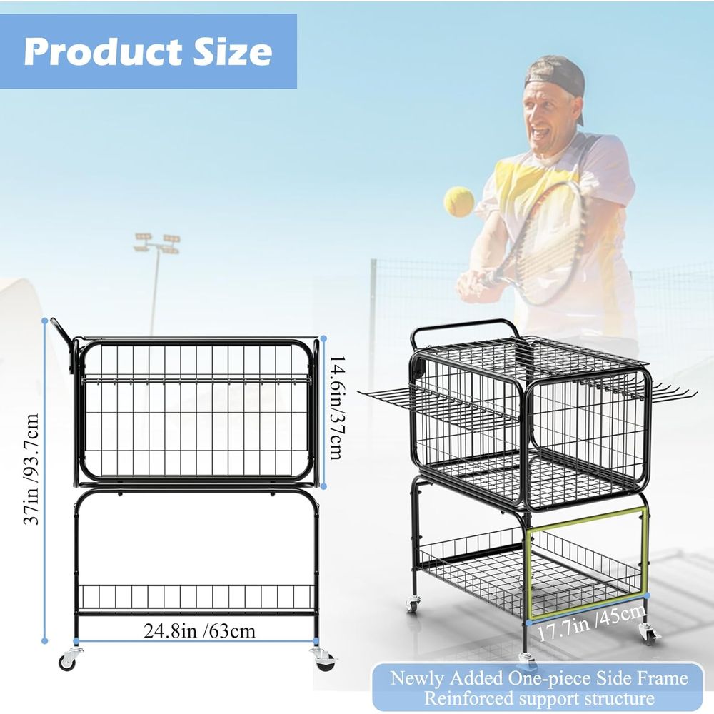 Portable Tennis Ball Cart for  - Sports Equipment Basketball avis et prix