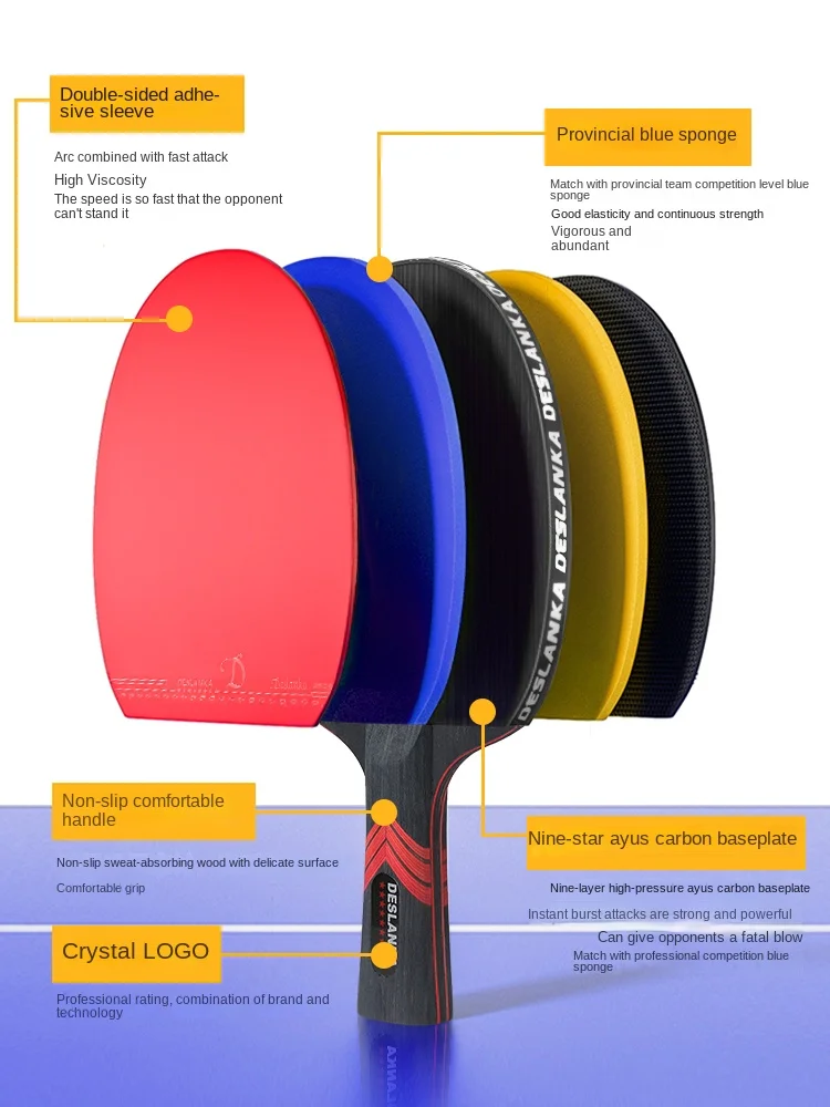 Table Tennis Racket Profession - Badminton Racket Carbon avis et prix
